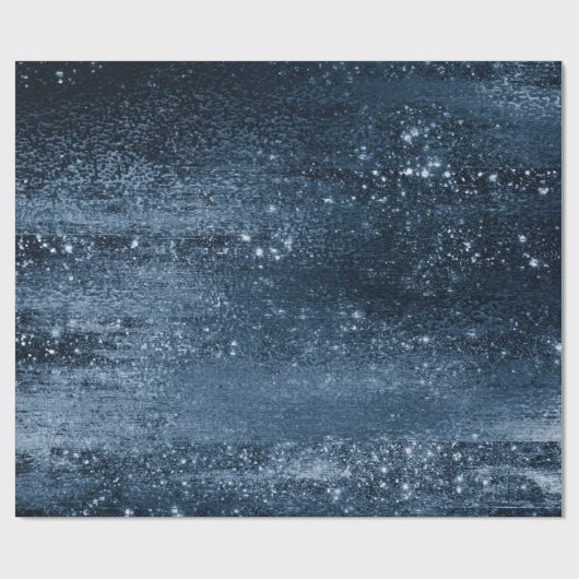 Glitzy Foil | Navy Blue Dark Imitats Glitzer Spark Geschenkpapier (Flach)