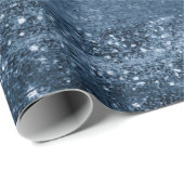 Glitzy Foil | Navy Blue Dark Imitats Glitzer Spark Geschenkpapier (Rolleneckpunkt)