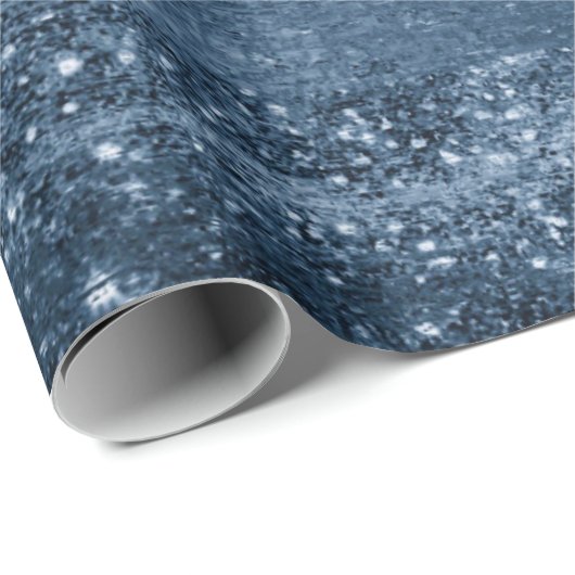 Glitzy Foil | Navy Blue Dark Imitats Glitzer Spark Geschenkpapier (Rolleneckpunkt)