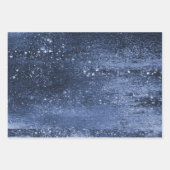 Glitzy Foil | Navy Blue Dark Imitats Glitzer Spark Geschenkpapier Set (Vorderseite)