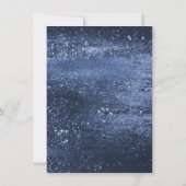 Glitzy Foil | Navy Blue Glitzer First Communation Einladung (Rückseite)