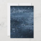 Glitzy Foil | Navy Blue Imitats Glitzer 21 und Rec Einladung (Rückseite)