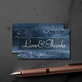 Glitzy Foil | Navy Blue Sparkle Liebe und Danke Begleitkarte