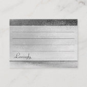 Glitzy Foil | Platinum Silver Imitate Chrome Addon Begleitkarte (Rückseite)