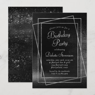 Glitzy Foil | Platinum Silver Imitate Chrome Shimm Einladung