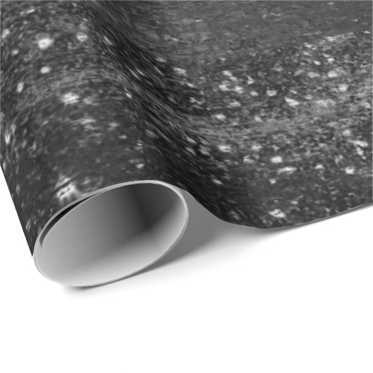 Glitzy Foil | Platinum Silver Imitate Chrome Shimm Geschenkpapier (Rolleneckpunkt)