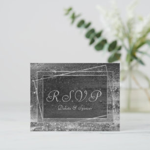Glitzy Foil Platinum Silver Imitate Chrome UAWG Einladungspostkarte