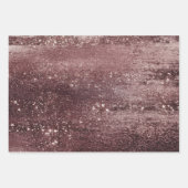 Glitzy Foil | Rose Gold Blush Glam Imitate Metalli Geschenkpapier Set (Vorderseite 3)