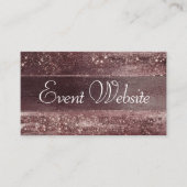 Glitzy Foil | Rose Gold Mauve Rosa Blush Website Begleitkarte (Vorderseite)