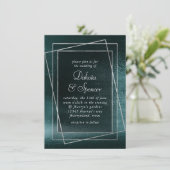 Glitzy Foil | Shamrock Green Faux Metallic Wedding Einladung (Stehend Vorderseite)