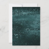 Glitzy Foil | Shamrock Green Faux Metallic Wedding Einladung (Rückseite)