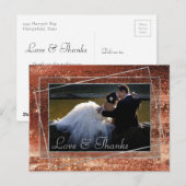 Glitzy Foil | Terra Cotta Orange Foto Vielen Dank Postkarte (Vorne/Hinten)