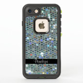 Glitzy Funkelnd Silver Glitzer Blenden Fügen Sie I (Rückseite)