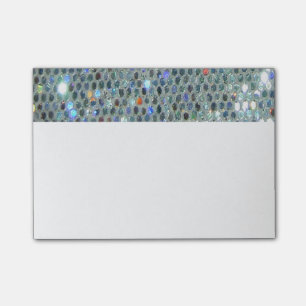 Glitzy Funkelnd Silver Glitzer Bling Post-it Klebezettel
