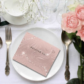 Glitzy Funkelnd Silver Pink Foto QR Code All In One Einladung