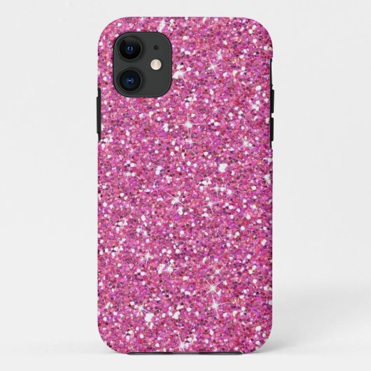 Glitzy Fuschia Glitzer Case-Mate iPhone Hülle (Rückseite)