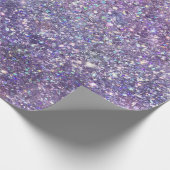 Glitzy Girly Glam Lila Sparkasse Glitzer Geschenkpapier (Ecke)