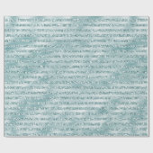 Glitzy Girly Mint Glitzer Stripes Geschenkpapier (Flach)