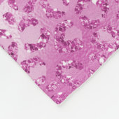 Glitzy Girly Pink Leopard Print Fleecedecke (Ecke)