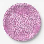 Glitzy Girly Pink Leopard Print Pappteller (Vorderseite)