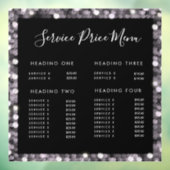 Glitzy Glam Business Price List Glass Fensteraufkleber (Blatt 3)