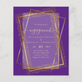 Glitzy Glam ENGAGEMENT Party Einladungs-HAUSHALT (Vorderseite)