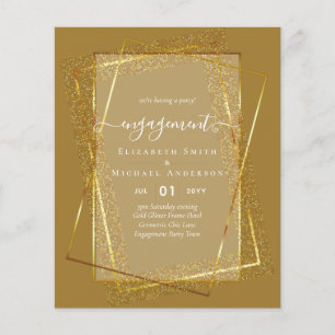 Glitzy Glam ENGAGEMENT Party Einladungs-HAUSHALT Flyer