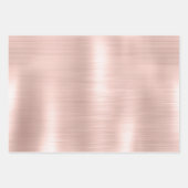 Glitzy Glam Girly Blush Pink Glitzer Wedding Geschenkpapier Set (Vorderseite 2)