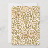 Glitzy Glam Gold Blush Glitzer Leopard Print  Einladung (Rückseite)