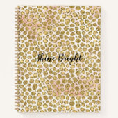 Glitzy Glam Gold Blush Glitzer Leopard Print       Notizblock (Vorderseite)