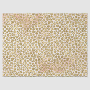 Glitzy Glam Gold Blush Glitzer Leopard Print Seidenpapier