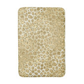 Glitzy Glam Gold Glitzer Leopard Print Badematte (Vorderseite Vertikal)