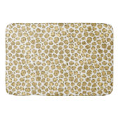 Glitzy Glam Gold Glitzer Leopard Print Badematte (Vorderseite)
