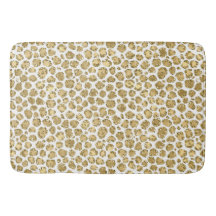 Glitzy Glam Gold Glitzer Leopard Print