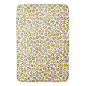 Glitzy Glam Gold Glitzer Leopard Print Badematte (Vorderseite Vertikal)