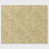 Glitzy Glam Gold Glitzer Leopard Print Geschenkpapier (Flach)