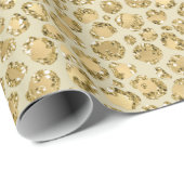 Glitzy Glam Gold Glitzer Leopard Print    Geschenkpapier (Rolleneckpunkt)
