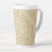 Glitzy Glam Gold Glitzer Leopard Print Milchtasse (Rechte Ecke)