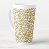 Glitzy Glam Gold Glitzer Leopard Print Milchtasse (Linke Ecke)