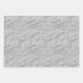 Glitzy Glam Gold Glitzer Streifen Geschenkpapier Set (Vorderseite 2)