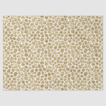 Glitzy Glam Gold White Glitzer Leopard Print    
