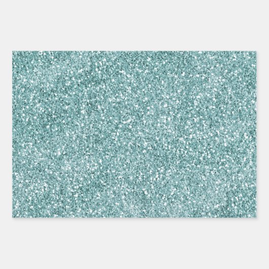 Glitzy Glam Red Gold Green Glitzer   Geschenkpapier Set (Vorderseite 3)