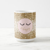 Glitzy Glam Sparkle Glitzer Eyelashes Kaffeetasse (Mittel)