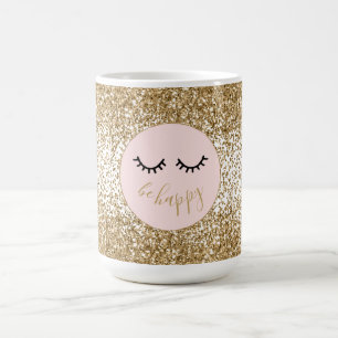 Glitzy Glam Sparkle Glitzer Eyelashes Kaffeetasse