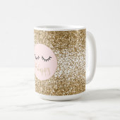 Glitzy Glam Sparkle Glitzer Eyelashes Kaffeetasse (VorderseiteRechts)