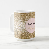 Glitzy Glam Sparkle Glitzer Eyelashes Kaffeetasse (Vorderseite Links)