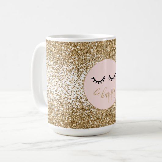 Glitzy Glam Sparkle Glitzer Eyelashes Kaffeetasse (Vorderseite Links)