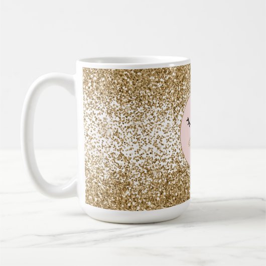 Glitzy Glam Sparkle Glitzer Eyelashes Kaffeetasse (Links)