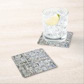 Glitzy Glittery Crystal Rechteckiger Pappuntersetzer (Vor Ort)