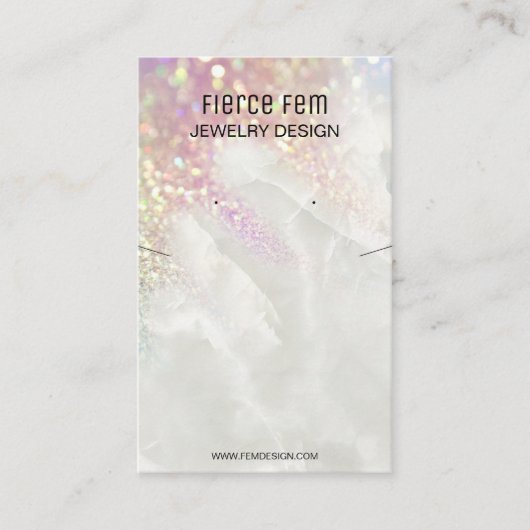 Glitzy-Glitzer-Kette und -Speicherkarte Visitenkarte (Vorderseite)